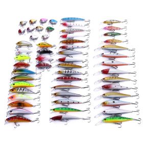56pcs Premium Minnow Fishing Lures Kit - Hard Bait Plastic Tackle Crank Baits for Freshwater and Saltwater Fishing - Lifelike Design for Increased Cat