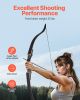 Recurve Bow and Arrows Kit, 60 inch Wooden Takedown Bows, Right Handed Ergonomic Archery Recurve Bow Package