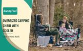 Camping Chair With Armrest, Side Pouch & Cooler, Oversized Padded Backpacking Chair With Cup Holder & Storage Bag, Outdoor Portable Hiking & Lawn Chai