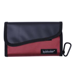 Kylebooker Fishing Soft Bait Binder Wallet Case Lure Tackle Storage Bag (Color: Red)