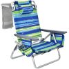 2 Pieces Folding Backpack Beach Chair with Pillow